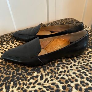 Franco Sarto Black Leather Flats